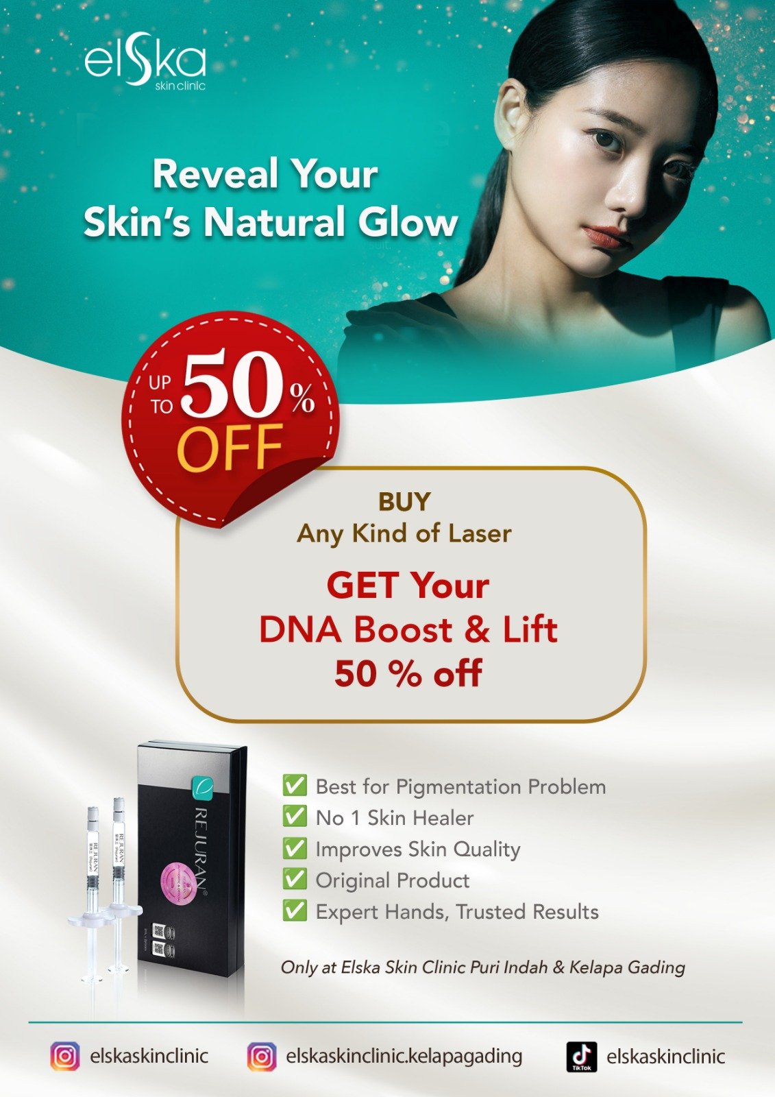 50% off dna booster & lift